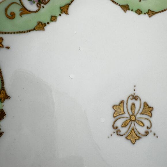 Nortitake Nippon Gold Trimmed Hand Painted 2-Handle Serving Tray & Bowl SET - Picture 5 of 14